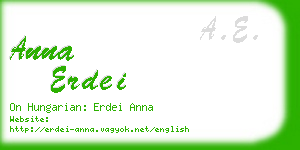 anna erdei business card